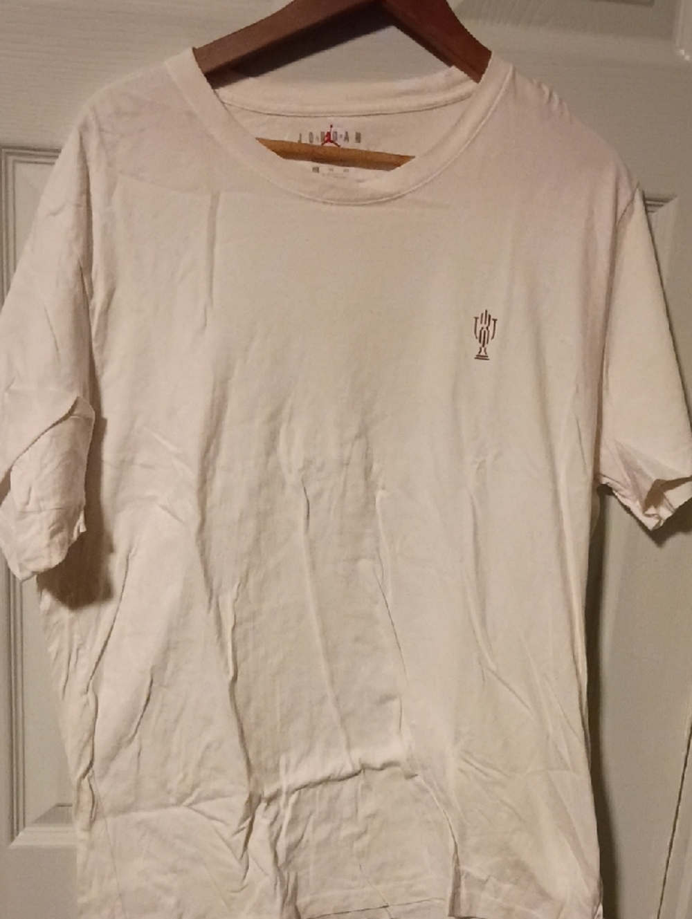 Jordan White Short Sleeve Tee with Small Chest Logo